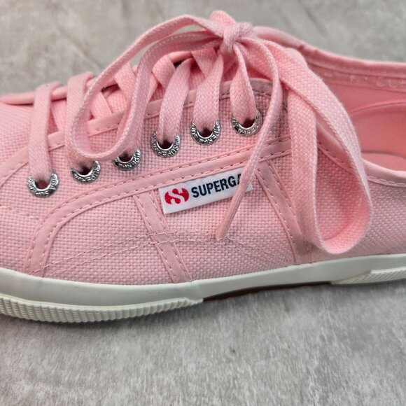 Superga Sneakers 9 Pink Canvas Streetwear Low Top Casual Normcore Lace Up Shoes - Picture 11 of 12